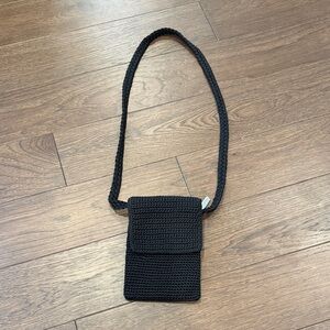 The Sak Black Crochet Crossbody Bag
